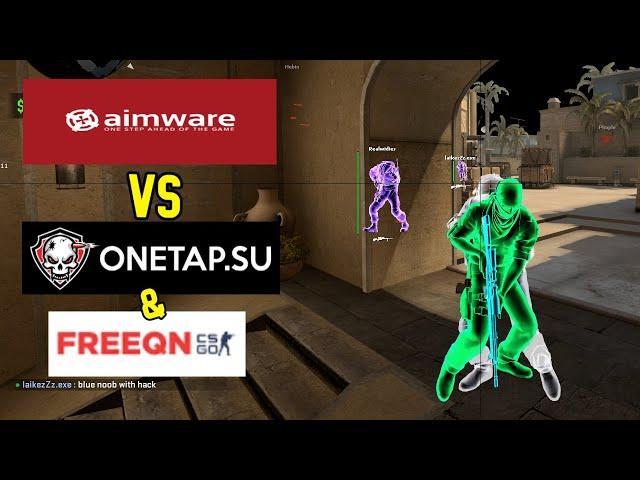 Aimware V5 vs Onetap Crack & FreeQN | MM HvH (Non-prime)
