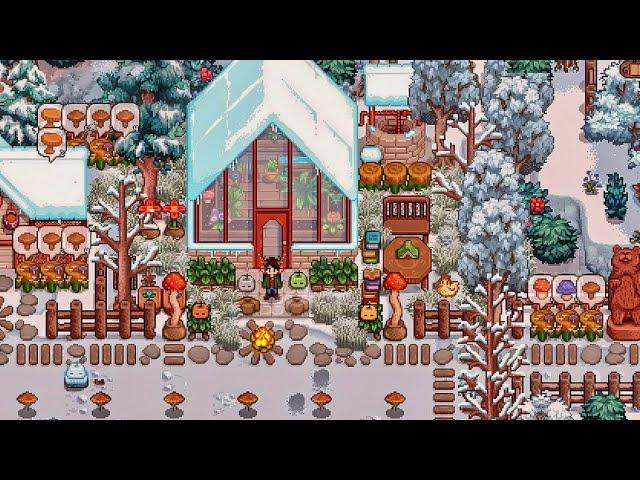 Cozy Nintendo Winter Music  Chill, Study, and Relax (Fire + Snowfall Ambience)