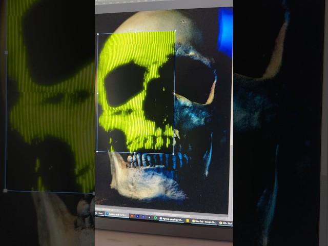 Glitchy Skull Experiment #photoshop