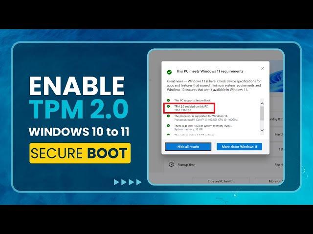 How to Enable TPM 2.0 for Windows 10 and Upgrade to Windows 11 | Trusted Platform Module Enable 2024