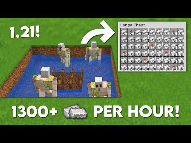 Minecraft 1.21+ Easy IRON Farm Tutorial - 1300+ Per Hour!