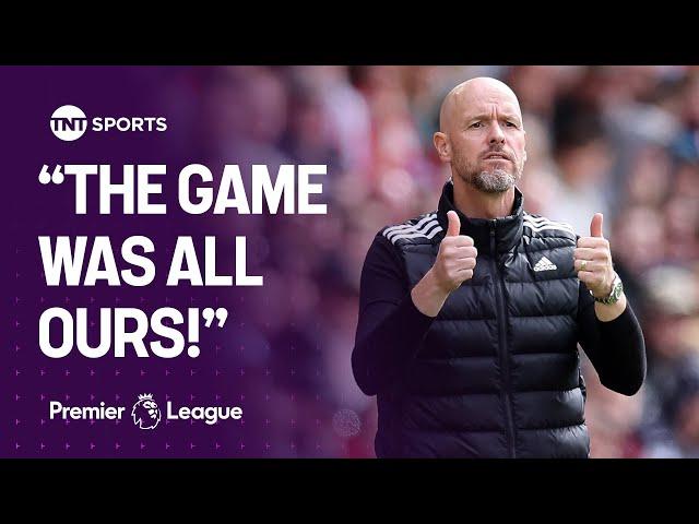 Erik ten Hag reacts to Man United's 3-0 victory against Southampton