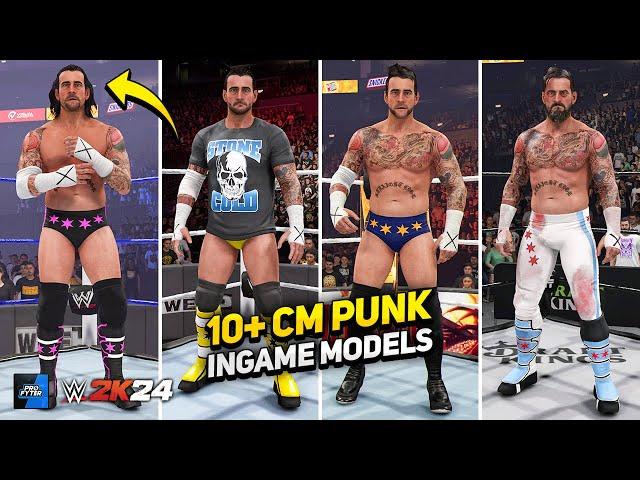 How To Unlock 10+ CM Punk Ingame Models in WWE 2K24!