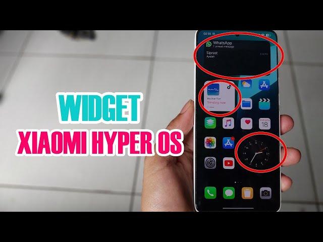 Cara Menampilkan Widget Android Aplikasi Whatsapp, Tiktok, Jam Analog, dll Xiaomi HyperOS