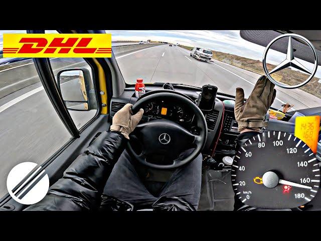 Mercedes-Benz 314 CDI Sprinter *DHL* Top Seed Drive on German Autobahn