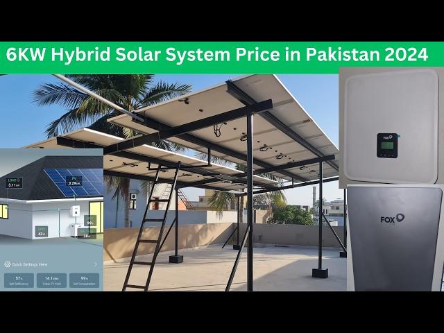 6KW Solar System Price in Pakistan | 6KW Hybrid Solar System | Ideal for 300-400 Units Consumption