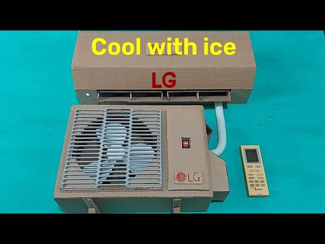 How to make ice-cooled cardboard air conditioner || According to toy model