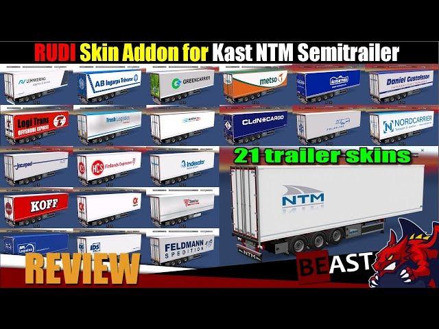 ETS2 | trailer mod "RUDI Skin Addon for Kast NTM Semitrailer" - review