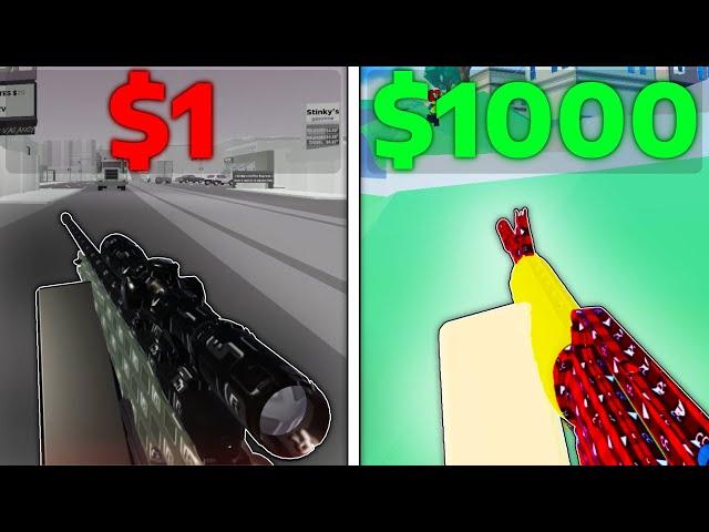 $1 vs $1000 Arsenal Account.. (Roblox)