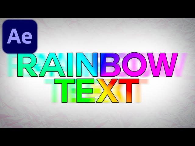 How to Create RGB / Rainbow Text in After Effects