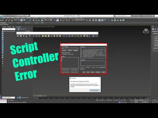 Script Controller Error | 3D max close up after start up [SOLVED]