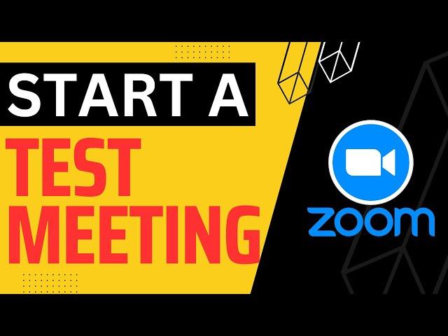 ZOOM: HOW TO JOIN A TEST MEETING TO TEST YOUR CAMERA AND MICROPHONE