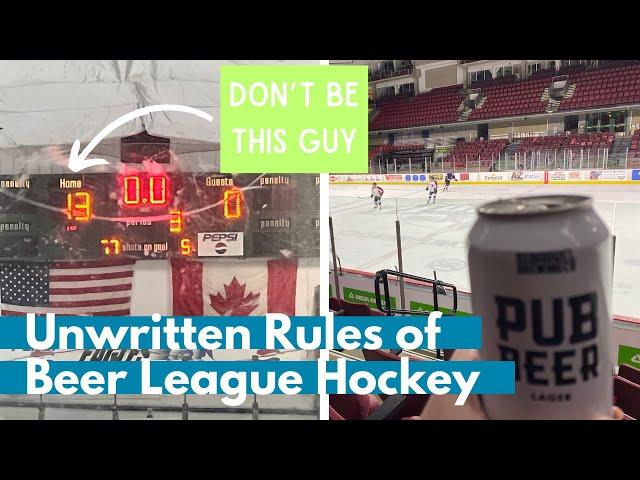 12 Unwritten Rules of Hockey: Beer League Hockey Etiquette