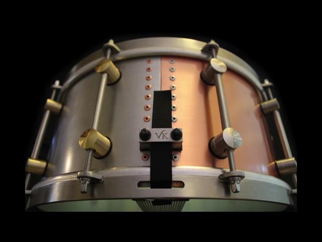 VK Drums "7 snare" made from 7 metals titanium, magnesium, copper, brass, aluminium