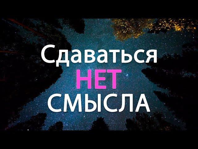 Сдаваться  в этой жизни просто нет смысла!