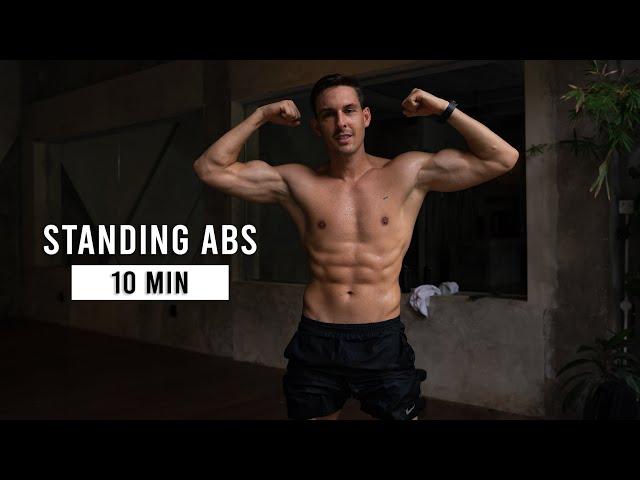 10 Min Standing Abs Workout (No Jumping, No Equipment)