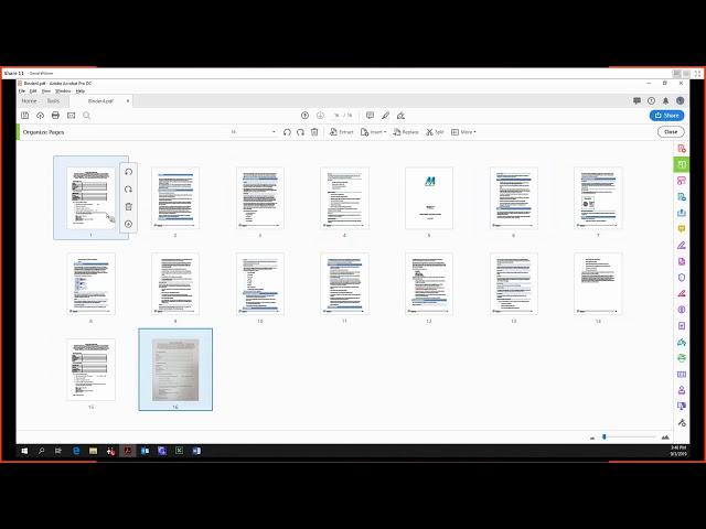 Adobe Acrobat Pro DC Tutorial 4 - Organize Pages