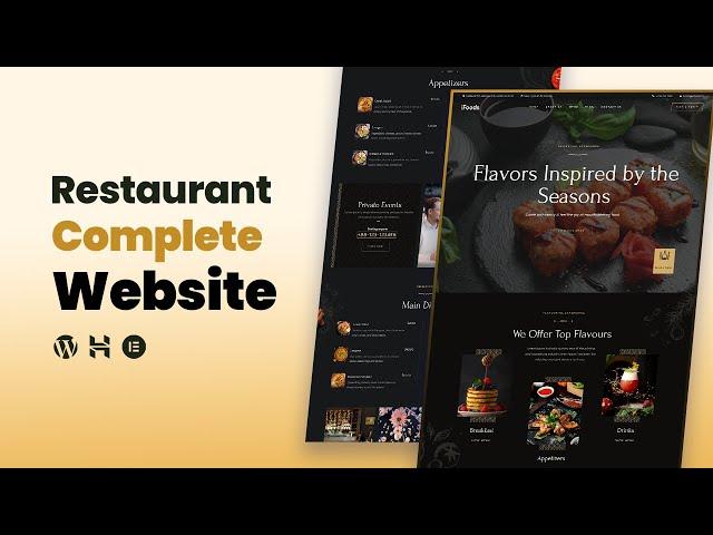 How to Make a Pro Restaurant Website in WordPress ~ 2024 ~ Elementor Pro Tutorial for Beginners