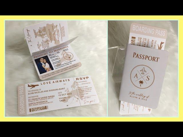 PASSPORT INSPIRED WEDDING INVITES || How to || Travel Inspired Invitation || Step-by-Step Tutorial
