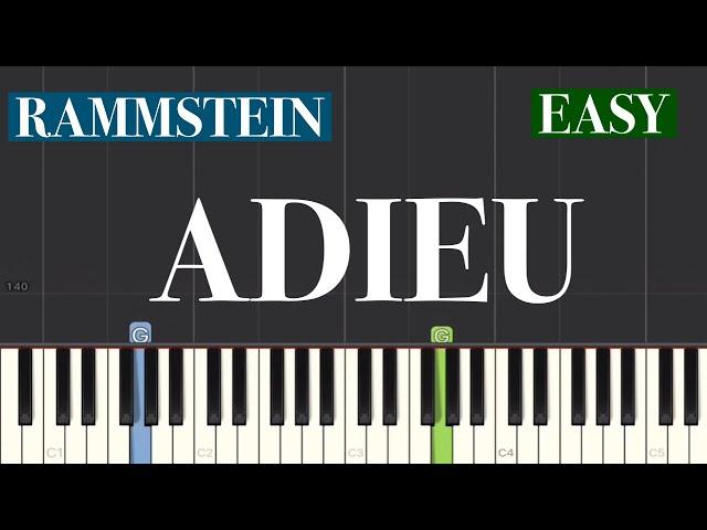 Rammstein - Adieu Piano Tutorial | Easy