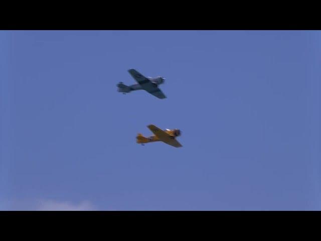 Planes pass Myrtle Beach coast during Salute From the Shore flyover