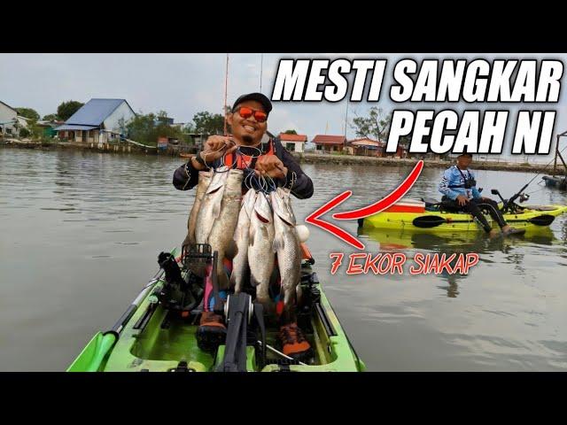 SANGKAR SIAKAP NI PECAH !!! | KAYAK FISHING MALAYSIA