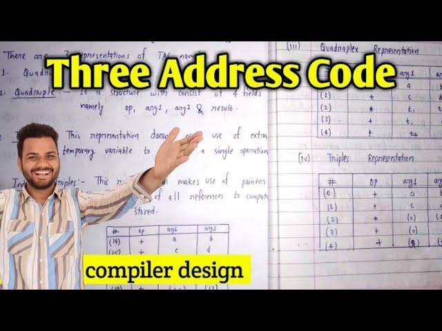 Three address code in compiler design | Quadruple, Triple and indirect triple  | Lec-19