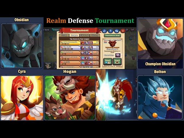 Realm Defense Tournament obsidian Today | Realm Defense Tournament Platinum League | Beginner Guide