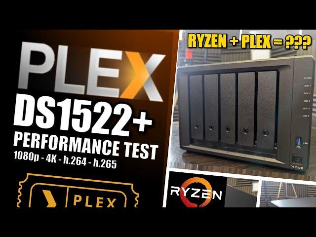 Synology DS1522+  Plex Media Server NAS 4K & 1080p Test