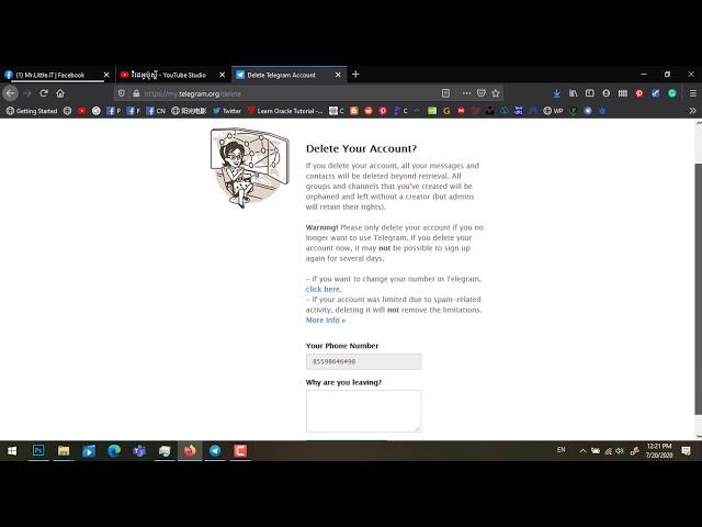 របៀបលុប Telegram Account | How to delete Telegram Account | Khmer Full HD