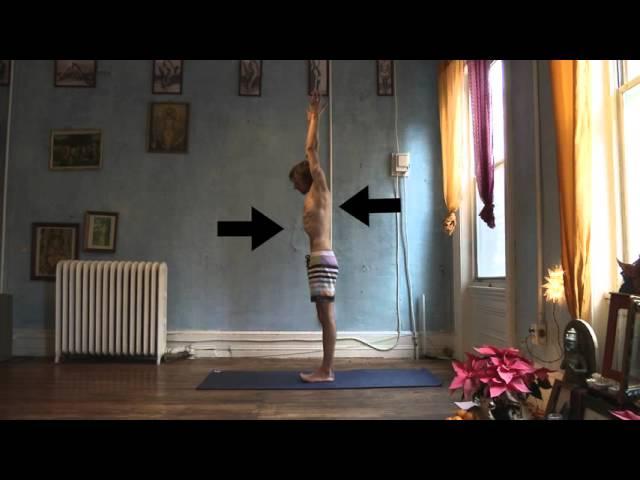 Asana Kitchen: Use arm gesture to open shoulders with David Garrigues