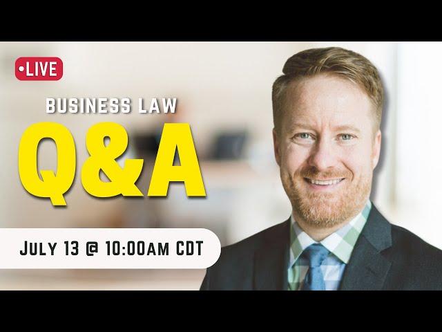 Live Q&A with Aaron Hall, Business Attorney