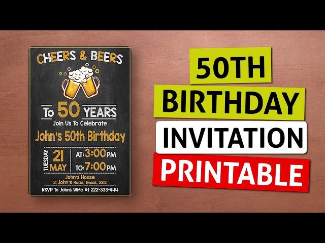 50th Birthday Invitations For Men