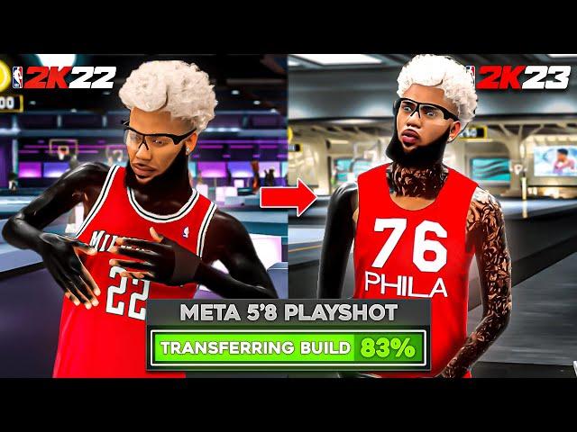 I GLITCHED my NBA 2K22 5'8 PLAYSHOT BUILD into NBA 2K23... (BEST POINT GUARD BUILD 2K23)