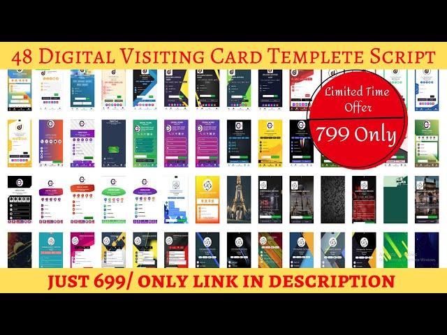 Digital Visiting Card With 48 Premium Card Themes | Digital Visiting Card Script | Infinitix Coder