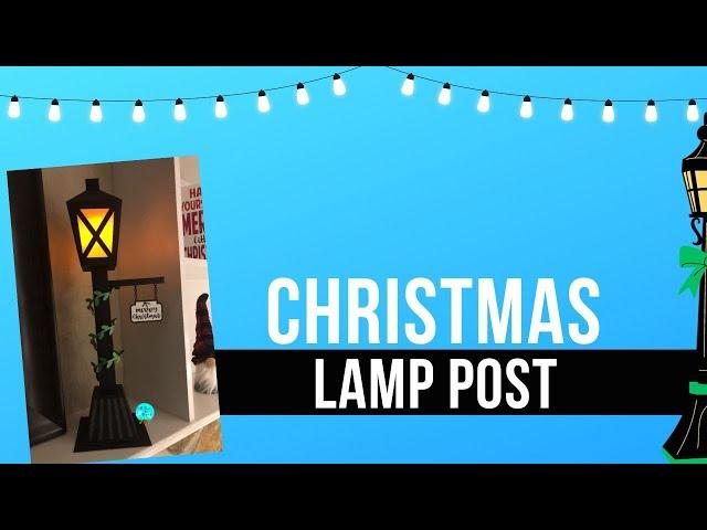 Assembly for the 3D Christmas Lamp Post FREE SVG Cut File Paper Craft with Cricut and Silhouette