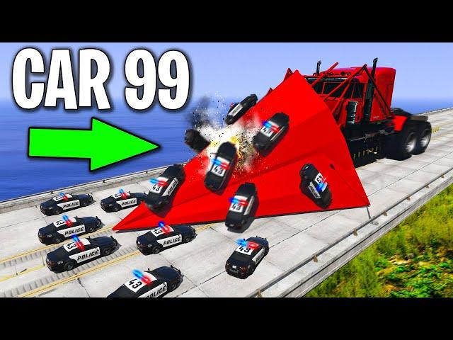 Trolling Cops with 100 Ramp Cars on GTA 5 RP