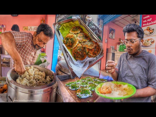 Early Morning Breakfast in Chennai | Only Rs.15/- ($0.18) | Masala Uttapam | Street Food India