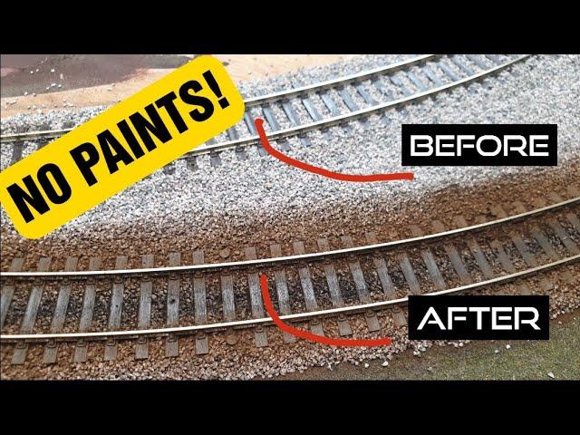 Weathering model railway track ballast NO PAINTS, NO AIRBRUSH!