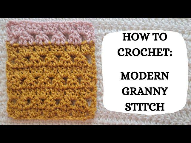 How To Crochet: Modern Granny Stitch | Tutorial, DIY, Beginner Crochet, Easy Crochet, Pretty, Love🫶