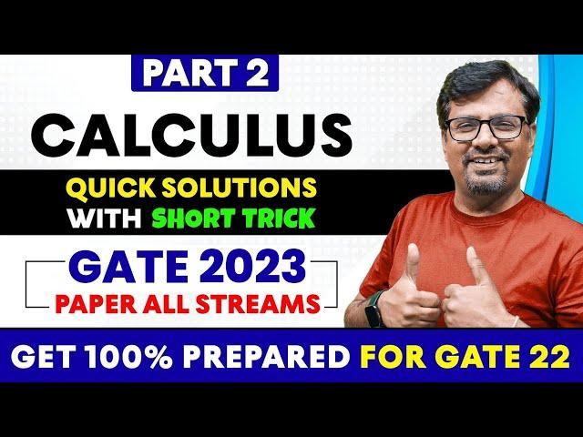 GATE Exam | Engineering Mathematics  - Calculus PART 2 | GATE 2021 Paper Solution With Short Trick