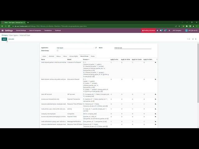 Restricting Salesperson Contact Access in Odoo using Record Rules