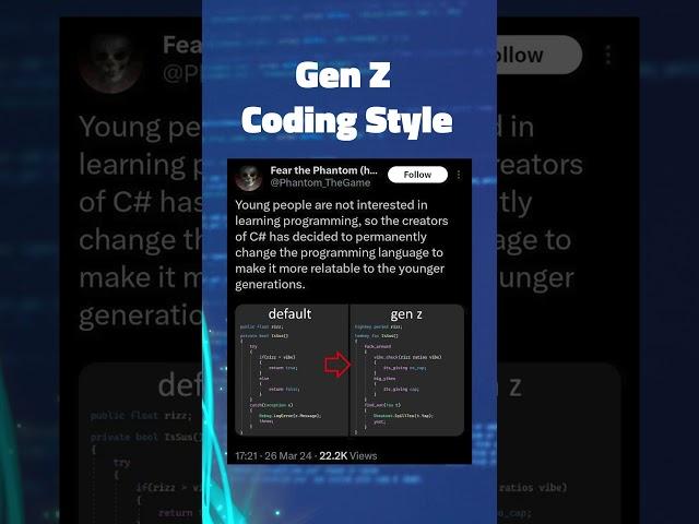 Gen Z Coding Style #shorts