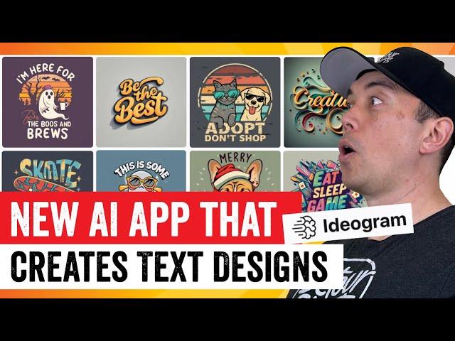 MIDJOURNEY CAN'T DO THIS! AI Tshirt Designs with TEXT! Full Tutorial -Ideogram for Print on Demand