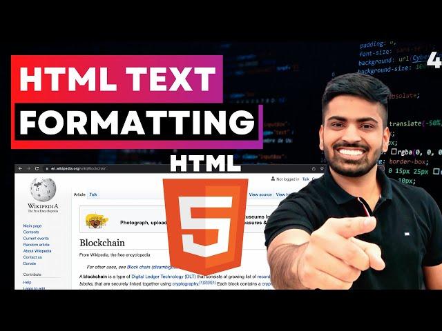 HTML Course Beginner to Advance | HTML Text Formatting | Heading | Web Development Course #4