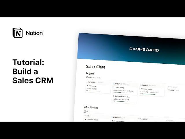 Build a Sales CRM with Notion (Tutorial + Template)