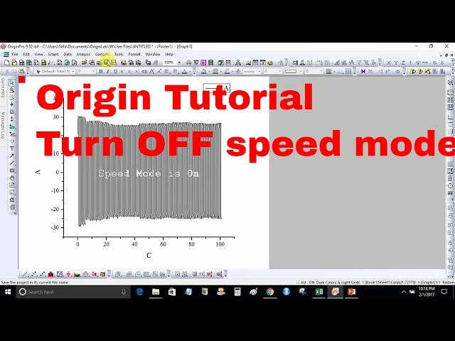 How to turn Off Speed Mode On in Origin 8 | Speed Mode On Problem | Origin Tutorial