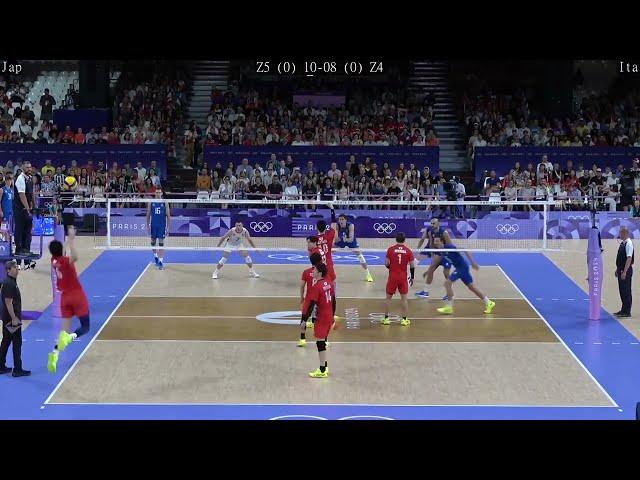 Volleyball Japan - Italy Amazing FULL Match Quarterfinal Paris Olympics