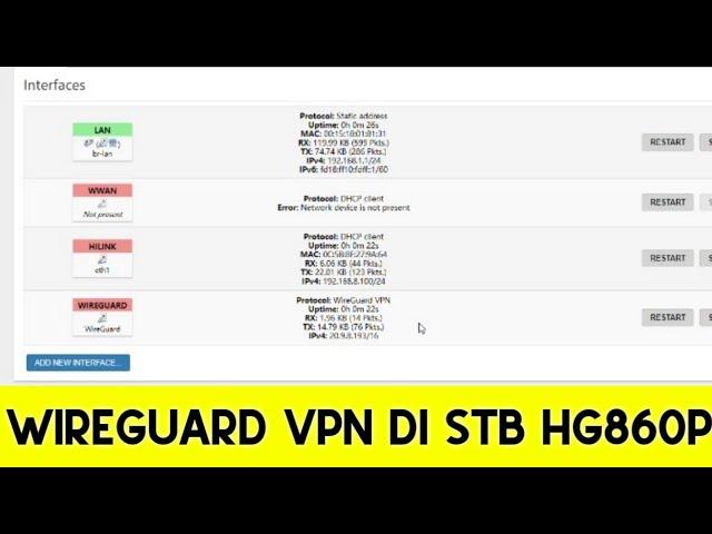 Cara Install Wireguard di STB HG860P OpenWrt