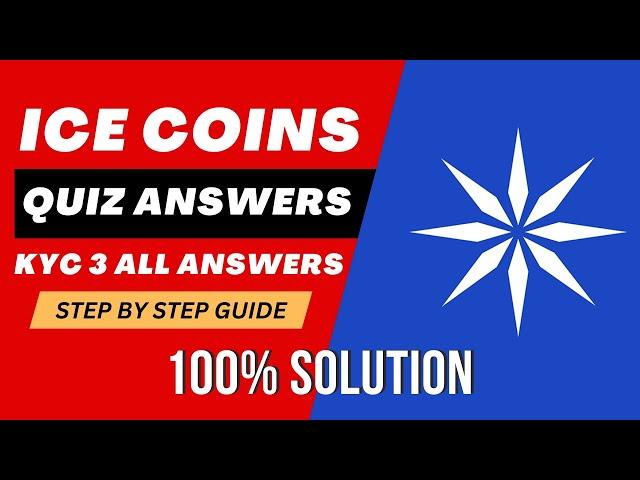 Ice Mining App Quiz KYC || Ice Network KYC Step 3 Quiz || Ice Network Quiz Answers *SOLVED*